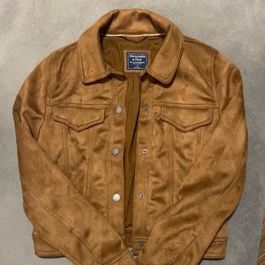 Brown faux suede jacket from Abercrombie & Fitch